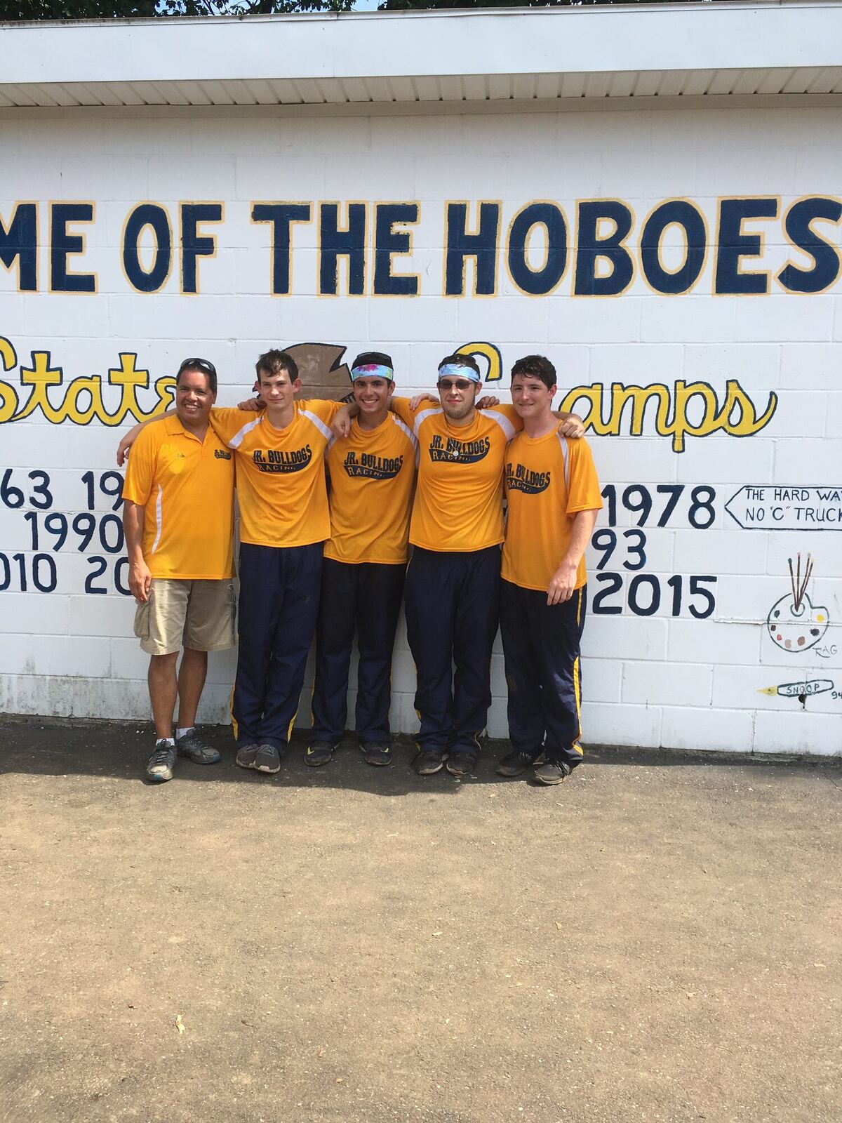 The Hares Drill Team: Years with the East Farmingdale Hares, side by side with his friends.